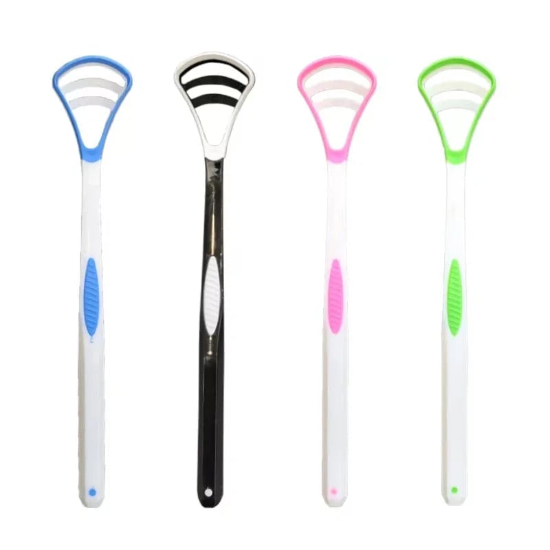 Silicone Tongue Scraper Double-Sided Ergonomic Handle Oral Hygiene