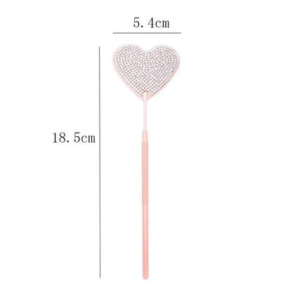 Stainless Steel Magnifying Lash Mirror - Diamond Multifunction Makeup