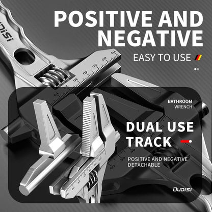 OUDISI Large Opening Adjustable Wrench - Multifunctional Bathroom Tool