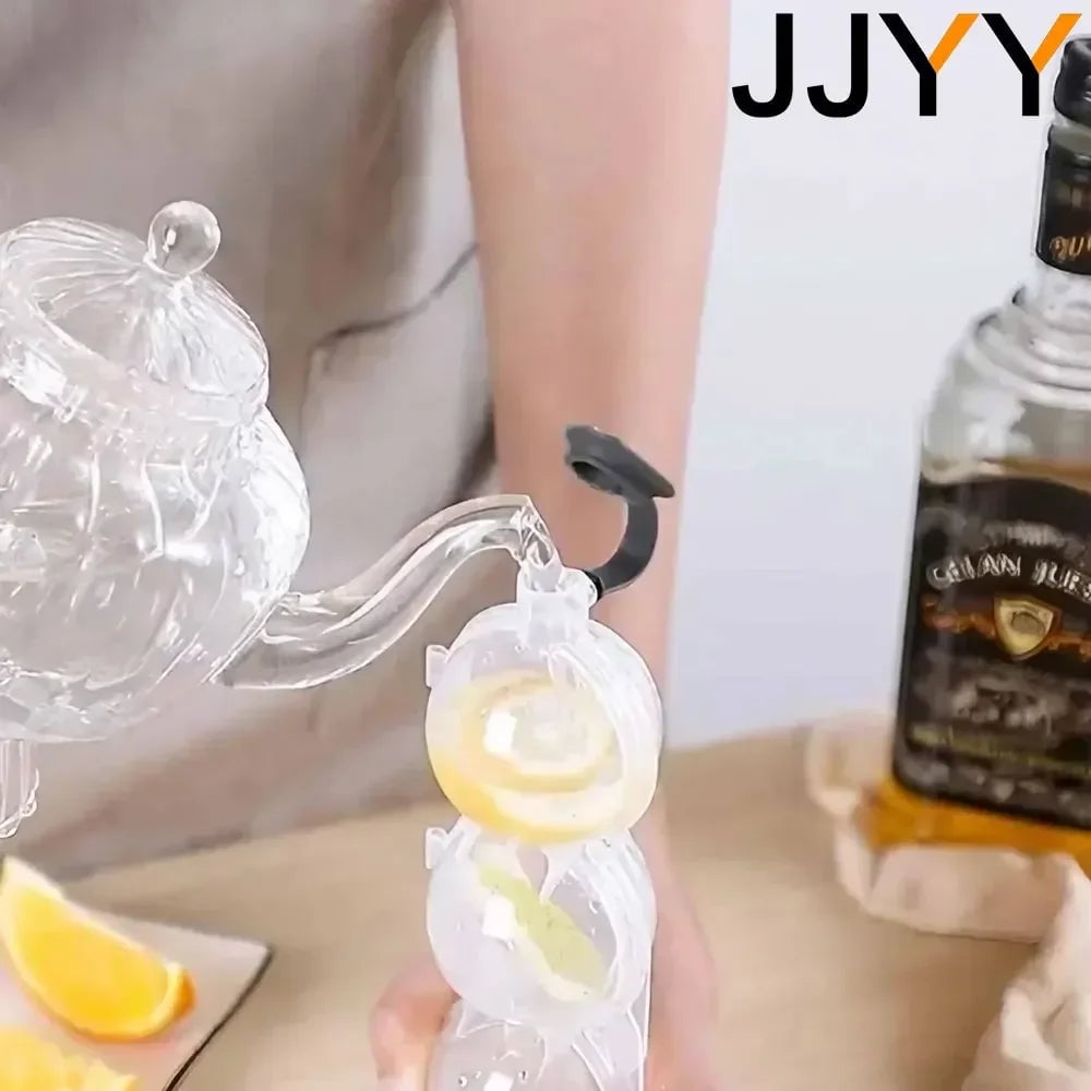 4 Cavity Silicone Whiskey Ice Ball Mold - Premium Cocktail Maker