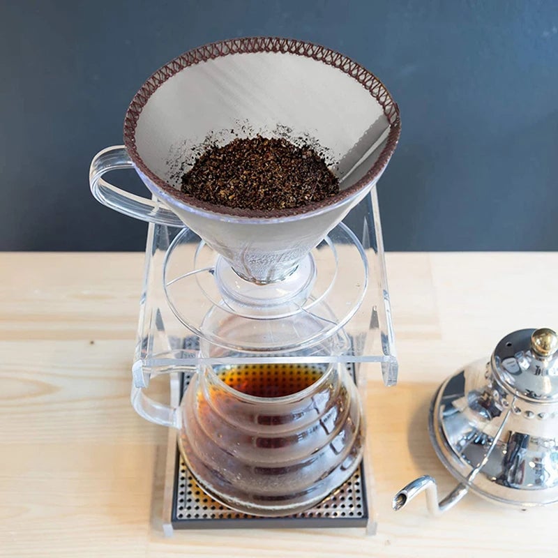Stainless Steel Pour Over Coffee Filter Fine Mesh Paperless Drip