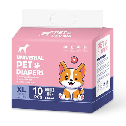 Disposable Pet Diapers 10/12PCs Breathable Absorbent for Dogs