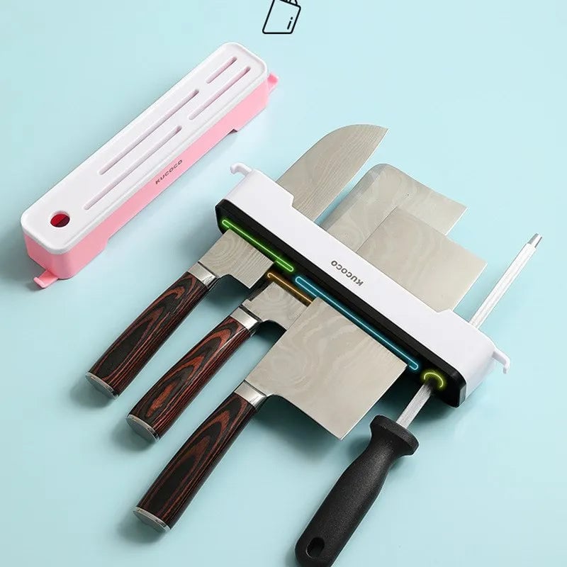 Wall Mounted Knife Holder Multifunctional Kitchen Cutlery Storage