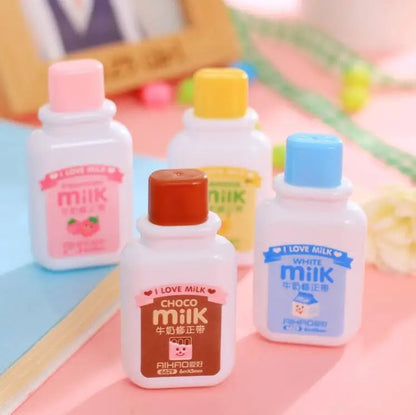 Kawaii Milk Bottle Correction Tape - Cute Cartoon Office School Supply