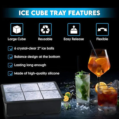 Giant Ice Cube Tray Silicone Mold - 4 6 8 15 160 Grid Food Grade