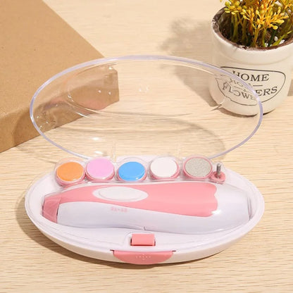 Electric Baby Nail Trimmer Kit - Safe Infant Manicure Polisher Tool