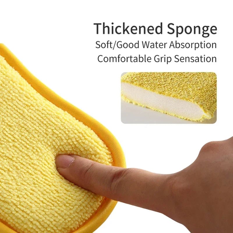 3PCS Magic Cleaning Sponges Multi-Purpose Kitchen Bathroom Scrubber