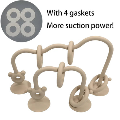 Silicone Baby Bead Puzzle Toy - Early Education Learning Game