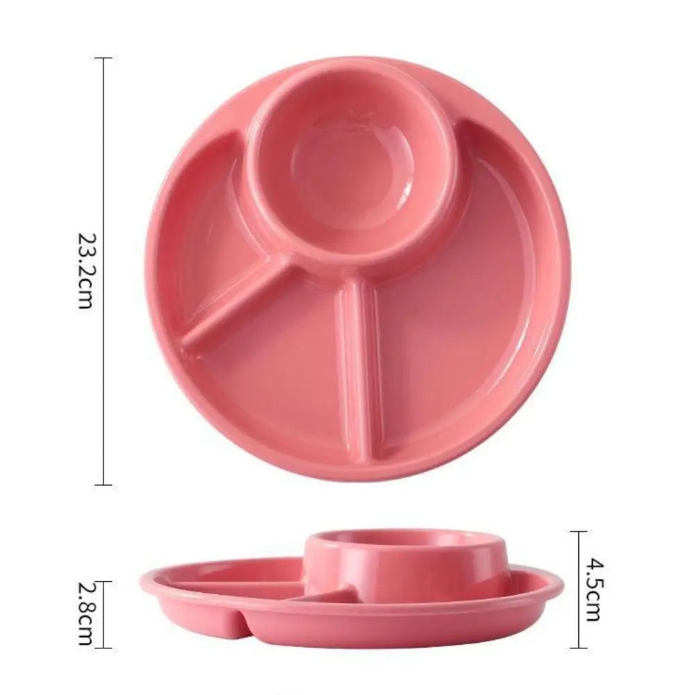 4-Grid Divided Dinner Plate Japanese-Style Plastic Compartment Tray