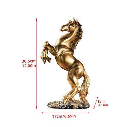 European Victory Horse Resin Statue - Decorative Figurine Office Home
