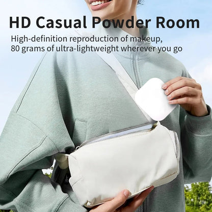LED Compact Mirror 1X/2X Magnification Portable Folding Travel Makeup
