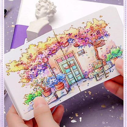 300GSM Watercolor Paper Book 50% Cotton Square Portable Sketch Pad