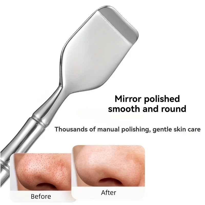 Double-Ended Blackhead Remover Tool - Facial Pore Cleanser & Exfoliator
