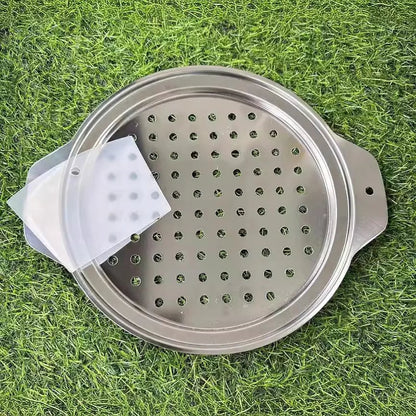 Stainless Steel Spaetzle Maker with Lid & Scraper - German Dumpling