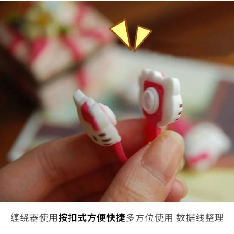 2Pcs Mini Silicone Cat Cable Organizer Clips Charger Cord Manager