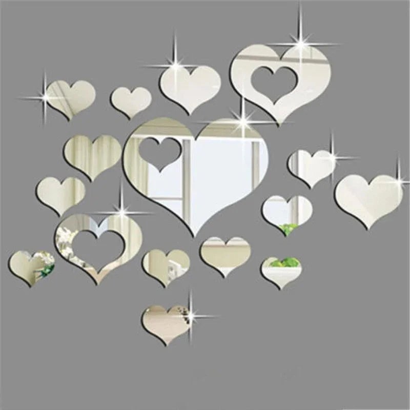 3D Acrylic Mirror Wall Sticker Round Self-Adhesive Removable Decal