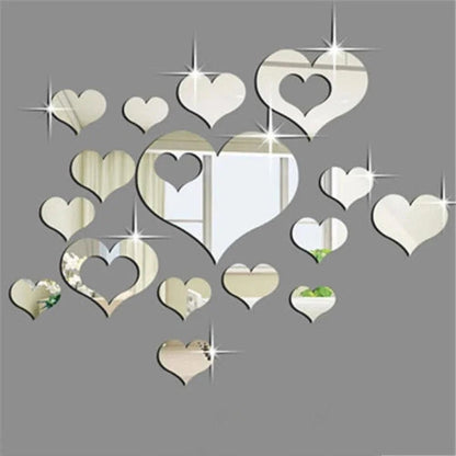 3D Acrylic Mirror Wall Sticker Round Self-Adhesive Removable Decal