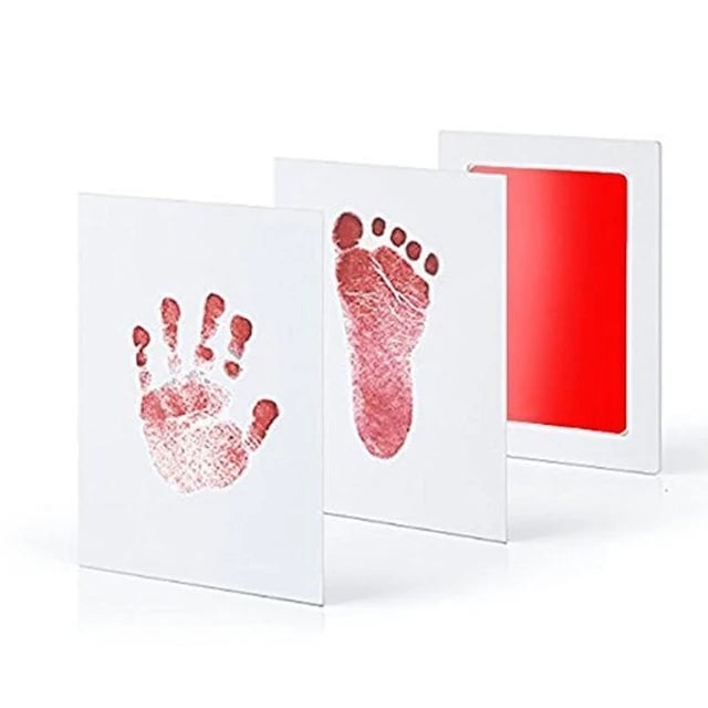 Newborn Baby Handprint Footprint Kit Ink Pads Photo Frame Gift