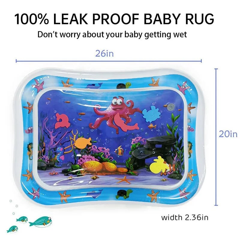 Inflatable Water Play Mat - Tummy Time Activity Pad for Babies