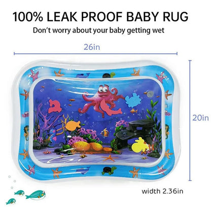 Inflatable Water Play Mat - Tummy Time Activity Pad for Babies