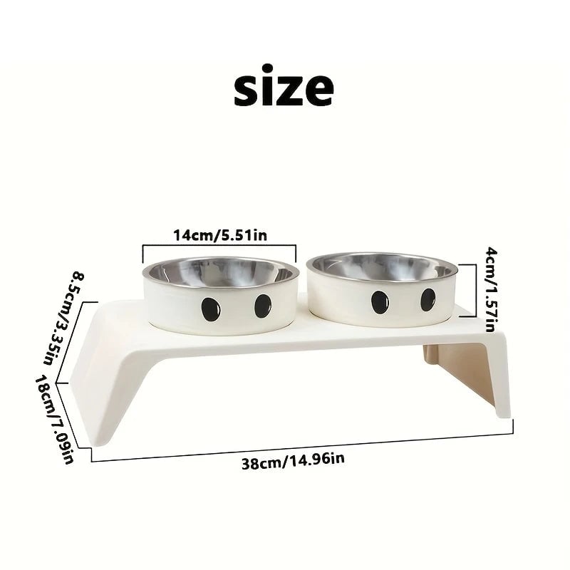 Elevated Dog Feeder Stand Double Stainless Steel Bowls Small Large