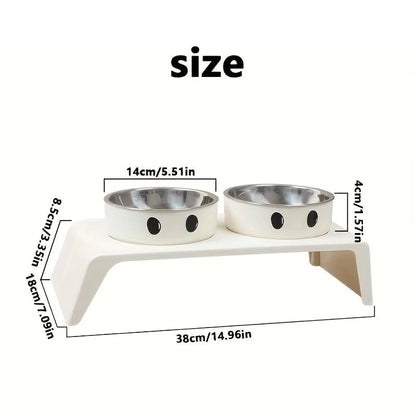 Elevated Dog Feeder Stand Double Stainless Steel Bowls Small Large