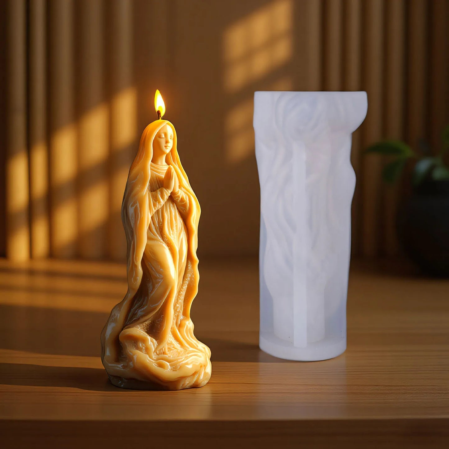 Jesus Statue Silicone Candle Mold Virgin Mary Resin Soap Craft