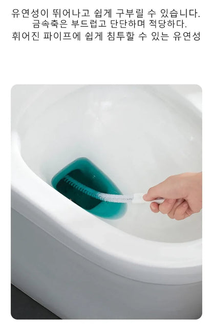 Flexible Drain Cleaning Brush - Hair Clog Remover for Kitchen & Bath