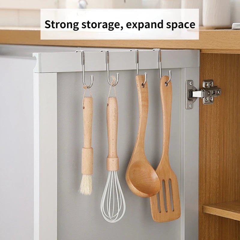 304 Stainless Steel S-Hook Door Hanger - No Drill Kitchen Towel