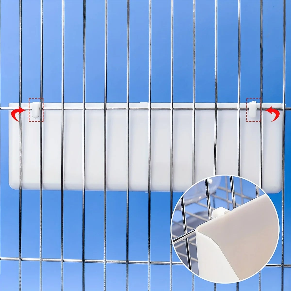 Double Grid Stand Bird Feeding Trough - Parrot Feeder Station