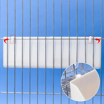 Double Grid Stand Bird Feeding Trough - Parrot Feeder Station