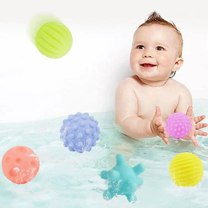 6Pcs Textured Sensory Balls Set - Baby Touch Training Massage Toys
