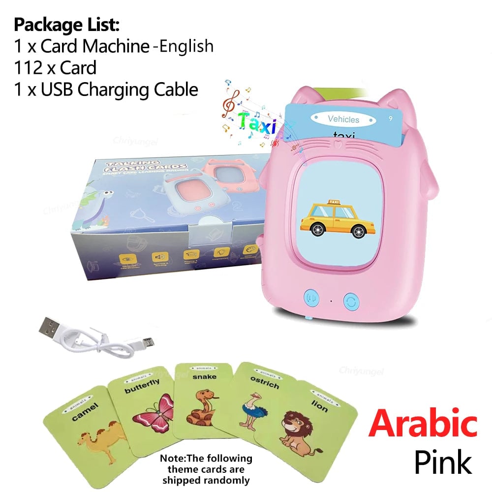 Multilingual Talking Flashcards Machine - English Spanish Italian Arabic