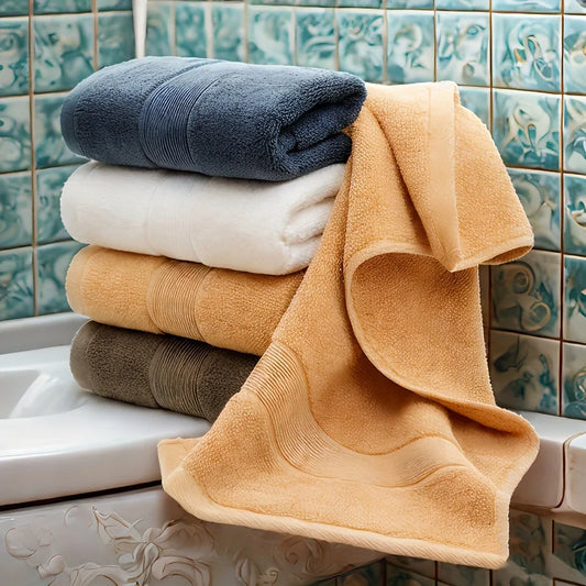 Premium Cotton Face Towels - Ultra Absorbent Non-Shedding 2-Pack