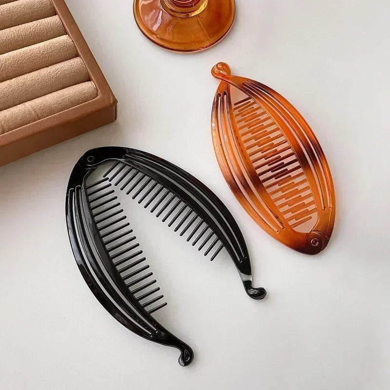 Fish Shaped Beaded Hair Clips Set with Coiled Insert Combs