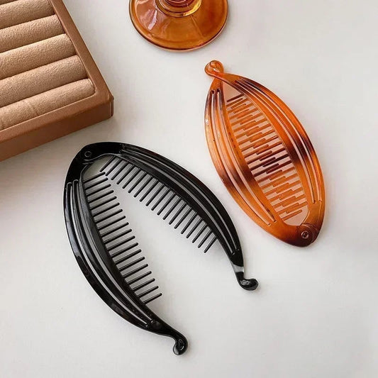 Fish Shaped Beaded Hair Clips Set with Coiled Insert Combs