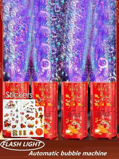 20-Hole Electronic Automatic Bubble Machine - Ground Landing Blower