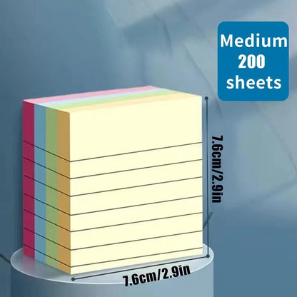 200 Sheet Lined Sticky Notes 4-Color Pack Self-Adhesive Markers