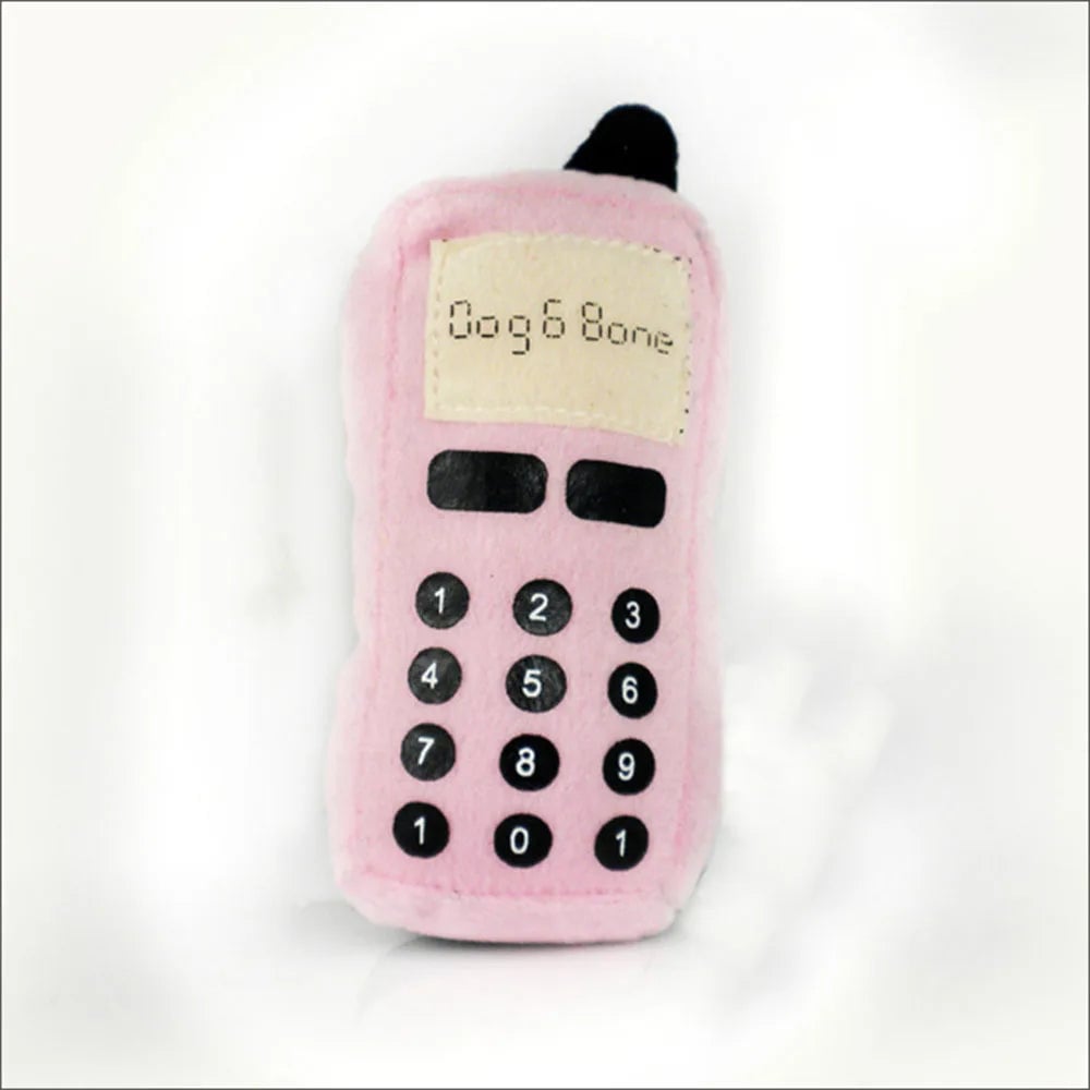 Phone Shaped Squeaky Pet Toys - Durable Interactive Training Chew
