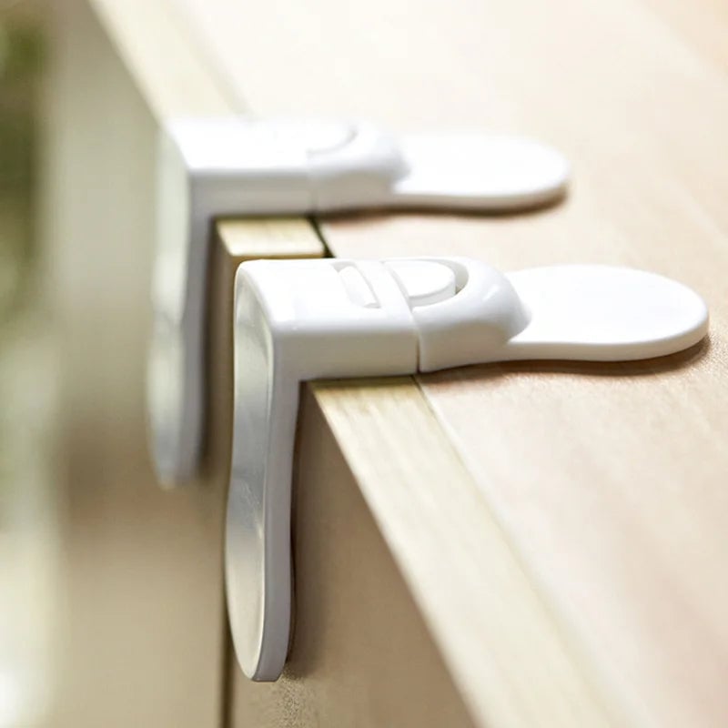White Plastic Baby Safety Drawer Cabinet Locks Child Protection