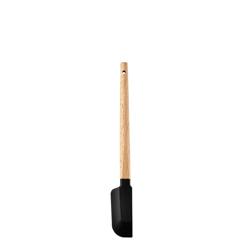 Silicone Cake Scraper Set with Wooden Handle - Baking Spatula Kit