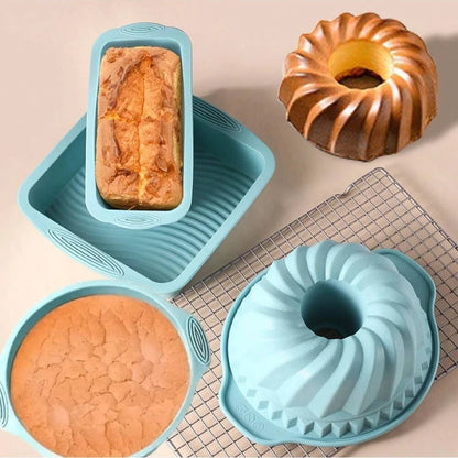 Silicone High-Temperature Cake Baking Mould Set - Muffin Toast Pan