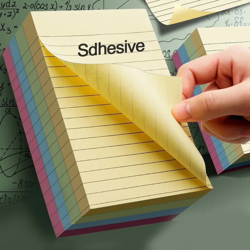 200 Sheet Lined Sticky Notes 4-Color Pack Self-Adhesive Markers