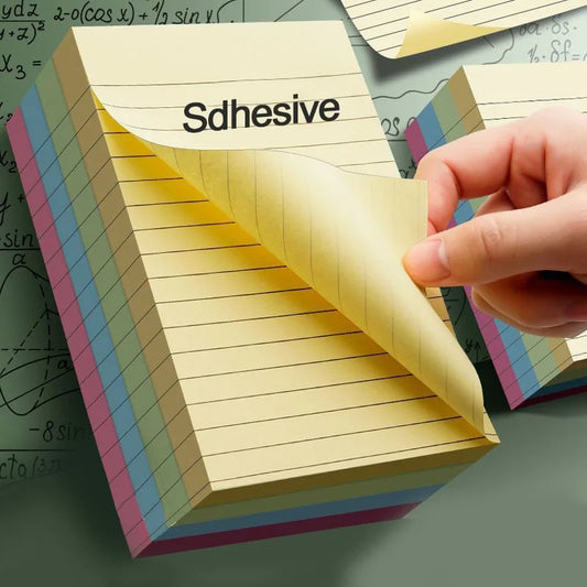 200 Sheet Lined Sticky Notes 4-Color Pack Self-Adhesive Markers