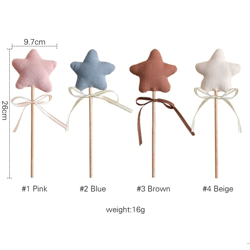 Beech Wood Star Rattle Teething Toy - Montessori Baby Nursing