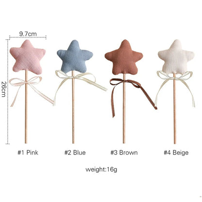 Beech Wood Star Rattle Teething Toy - Montessori Baby Nursing
