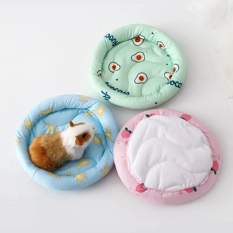 Circular Soft Pet Sleep Mat - Small Animal Bed Pad Hamster Hedgehog