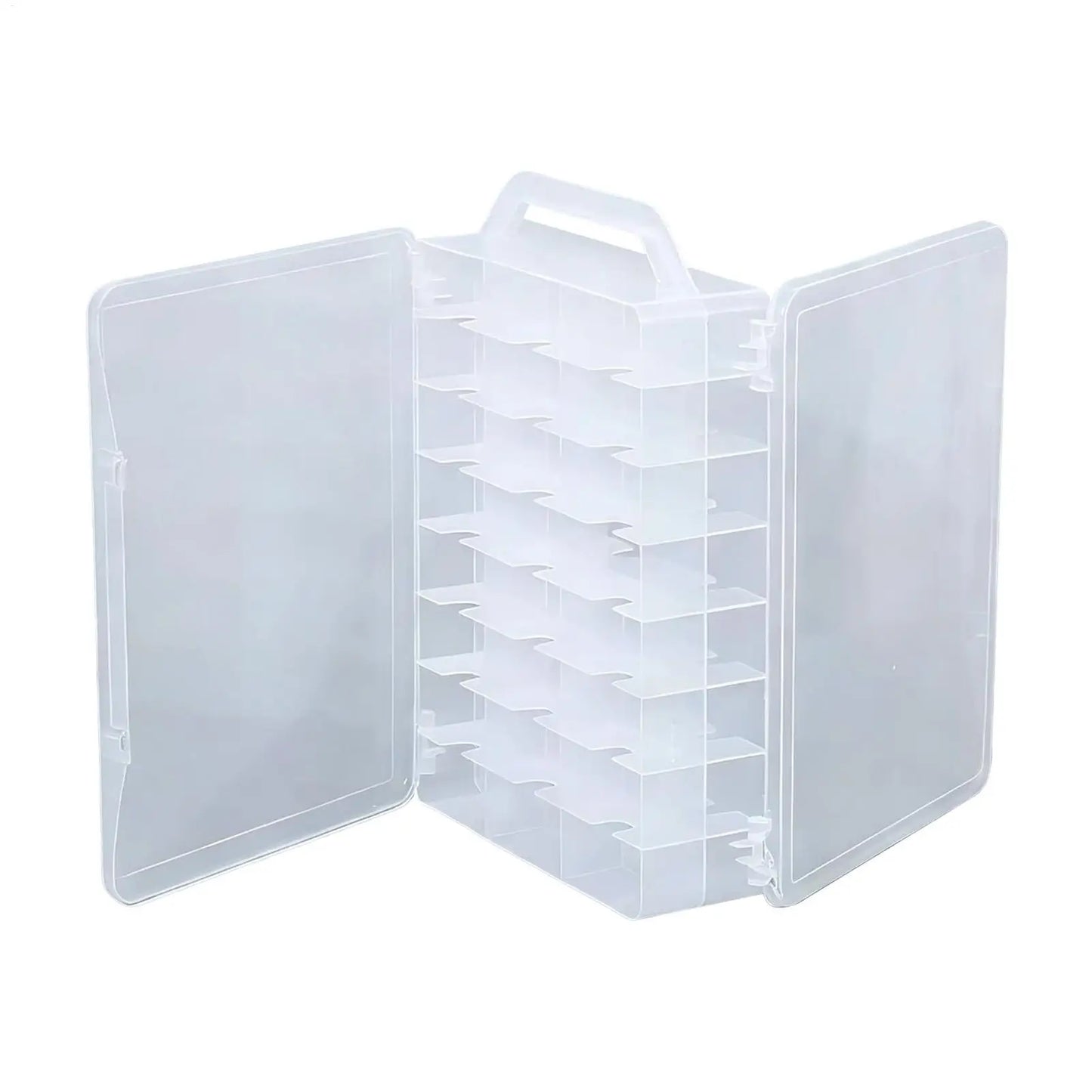 46 Compartment Clear Storage Box Organizer with Handle & Lid