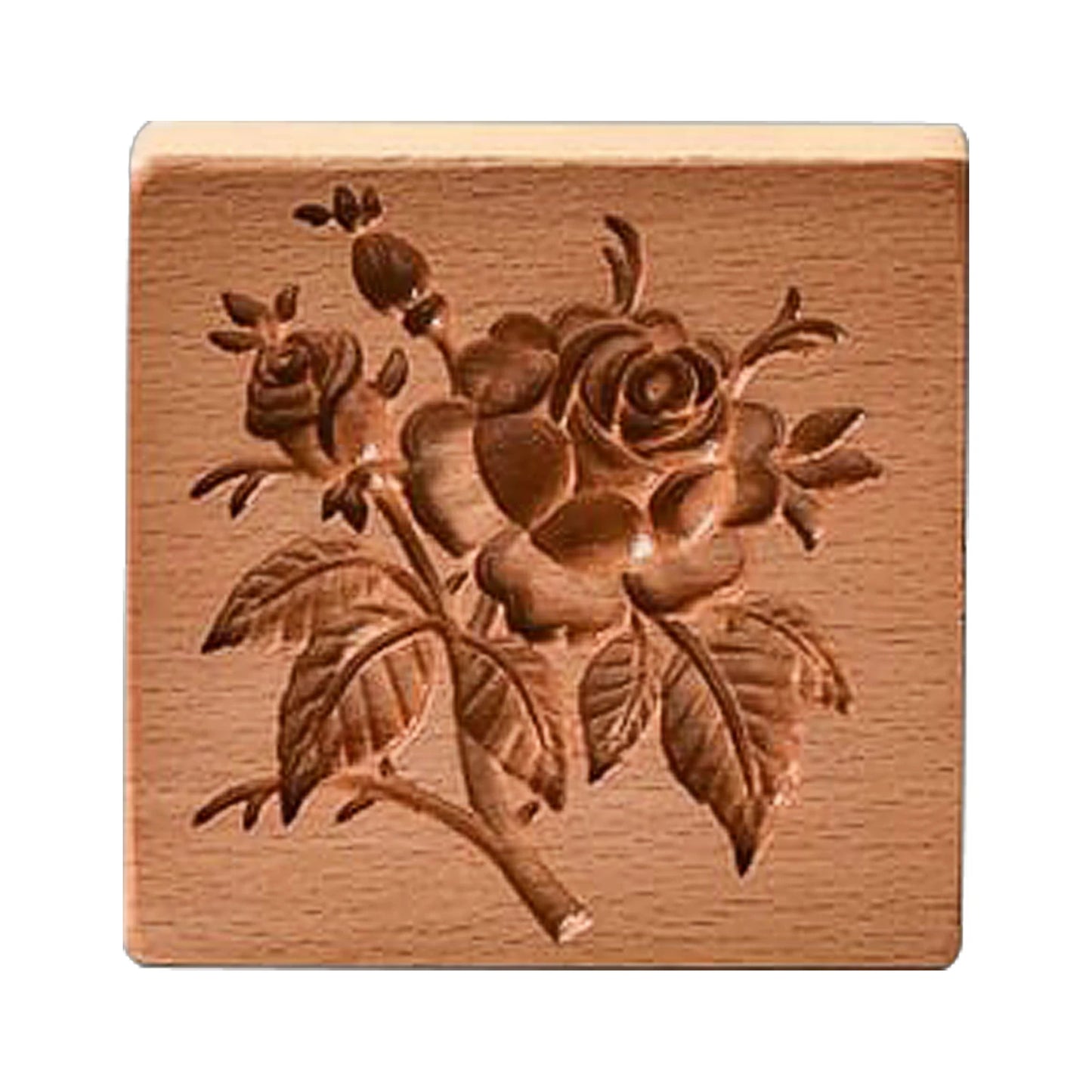 Wooden Cookie Cutter Baking Mold Press Stamps Gingerbread DIY Tool