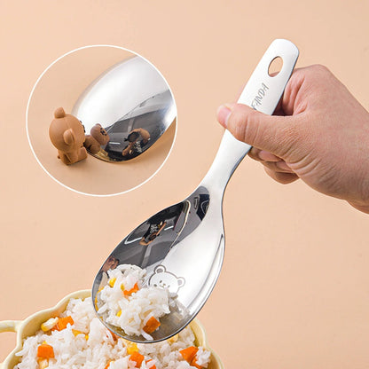 304 Stainless Steel Non-Stick Rice Spoon Anti-Scald Handle Cooker